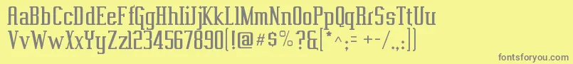 VahikaRegular Font – Gray Fonts on Yellow Background