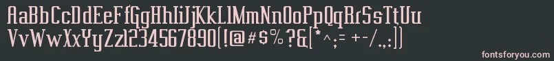 フォントVahikaRegular – 黒い背景にピンクのフォント
