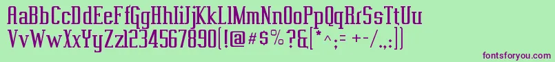 VahikaRegular Font – Purple Fonts on Green Background