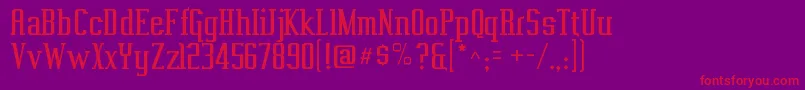 VahikaRegular Font – Red Fonts on Purple Background