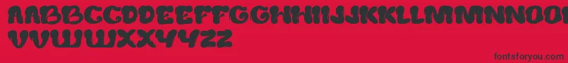 CreamyButter Font – Black Fonts on Red Background