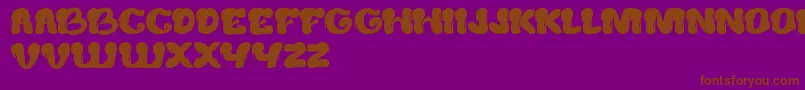 CreamyButter Font – Brown Fonts on Purple Background