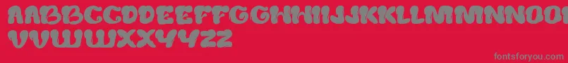 CreamyButter Font – Gray Fonts on Red Background