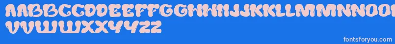 CreamyButter Font – Pink Fonts on Blue Background