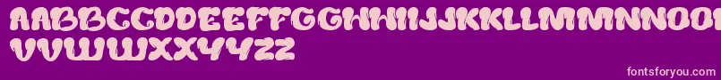 CreamyButter Font – Pink Fonts on Purple Background