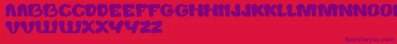 CreamyButter Font – Purple Fonts on Red Background
