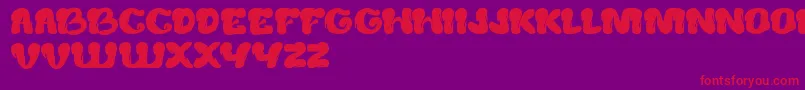 CreamyButter Font – Red Fonts on Purple Background