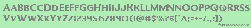 Bodyswipersexpand Font – Gray Fonts on Green Background