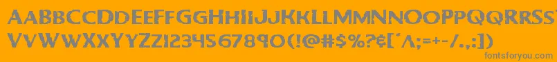 Bodyswipersexpand Font – Gray Fonts on Orange Background