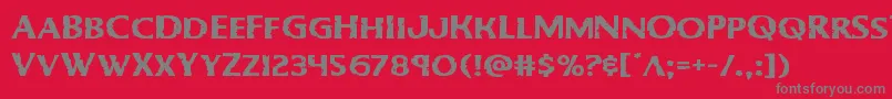 Bodyswipersexpand Font – Gray Fonts on Red Background