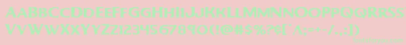 Bodyswipersexpand Font – Green Fonts on Pink Background