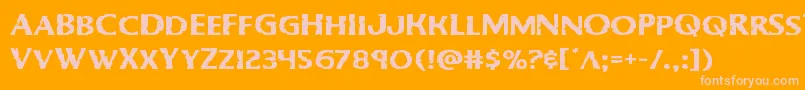 Bodyswipersexpand Font – Pink Fonts on Orange Background