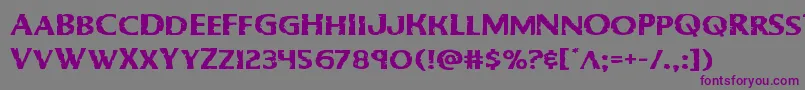 Bodyswipersexpand Font – Purple Fonts on Gray Background