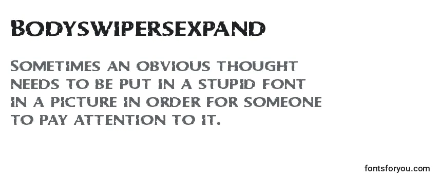 Review of the Bodyswipersexpand Font