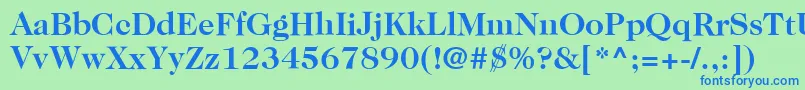 ItcCaslon224LtBold Font – Blue Fonts on Green Background