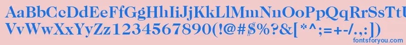 ItcCaslon224LtBold Font – Blue Fonts on Pink Background