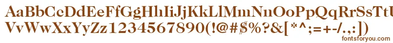 ItcCaslon224LtBold-Schriftart – Braune Schriften auf weißem Hintergrund