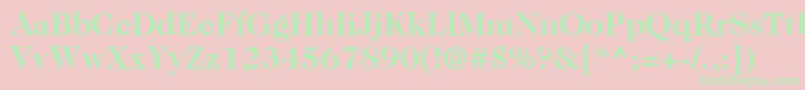 ItcCaslon224LtBold Font – Green Fonts on Pink Background