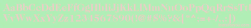 ItcCaslon224LtBold Font – Pink Fonts on Green Background