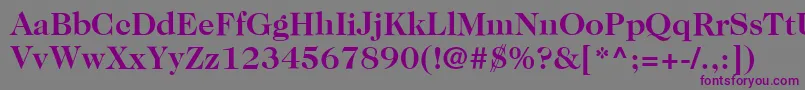 ItcCaslon224LtBold-fontti – violetit fontit harmaalla taustalla