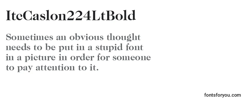 Review of the ItcCaslon224LtBold Font