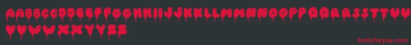 JiSolidBalloonCaps Font – Red Fonts on Black Background