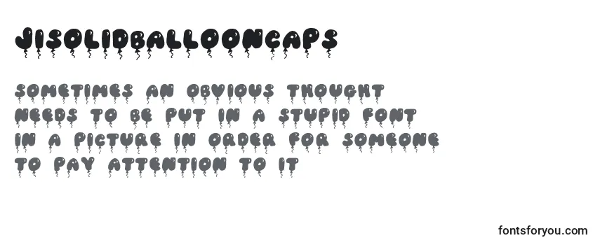 Überblick über die Schriftart JiSolidBalloonCaps