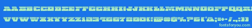 Chicagoexpresshalf Font – Green Fonts on Blue Background