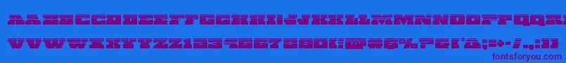 Chicagoexpresshalf Font – Purple Fonts on Blue Background