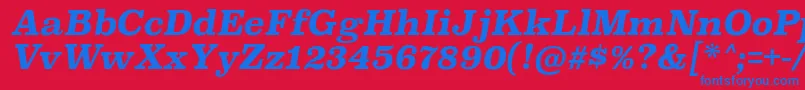 SuperclarendonrgBolditalic Font – Blue Fonts on Red Background