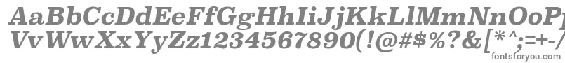 SuperclarendonrgBolditalic Font – Gray Fonts on White Background