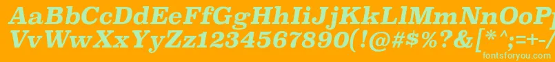 SuperclarendonrgBolditalic Font – Green Fonts on Orange Background