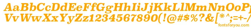 SuperclarendonrgBolditalic Font – Orange Fonts on White Background