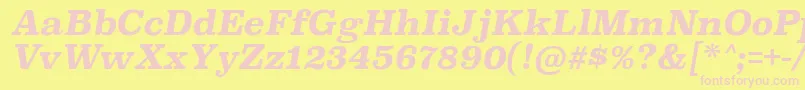 SuperclarendonrgBolditalic Font – Pink Fonts on Yellow Background