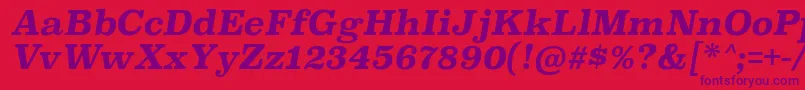 SuperclarendonrgBolditalic Font – Purple Fonts on Red Background