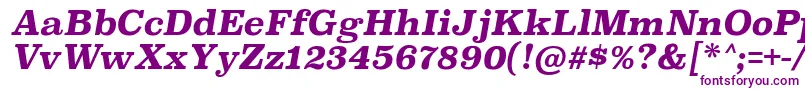 SuperclarendonrgBolditalic Font – Purple Fonts on White Background