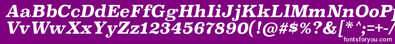 SuperclarendonrgBolditalic Font – White Fonts on Purple Background