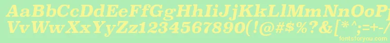 SuperclarendonrgBolditalic Font – Yellow Fonts on Green Background