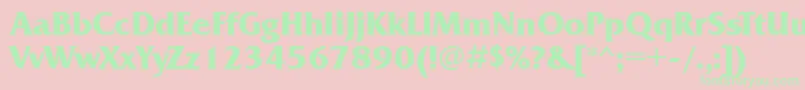 FrizquadratabttBold Font – Green Fonts on Pink Background