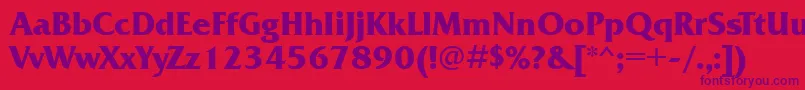 FrizquadratabttBold Font – Purple Fonts on Red Background