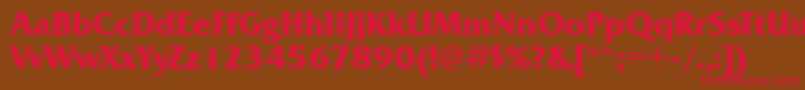FrizquadratabttBold Font – Red Fonts on Brown Background
