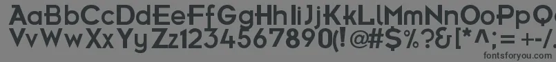 フォントFuturamaBoldFont – 黒い文字の灰色の背景
