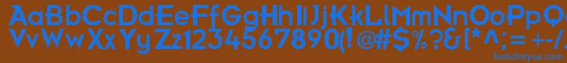 FuturamaBoldFont Font – Blue Fonts on Brown Background