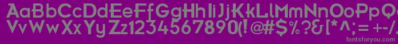 フォントFuturamaBoldFont – 紫の背景に灰色の文字