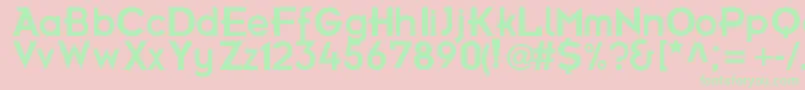 FuturamaBoldFont Font – Green Fonts on Pink Background