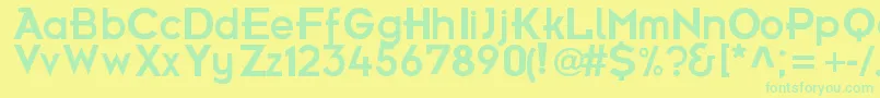 FuturamaBoldFont Font – Green Fonts on Yellow Background