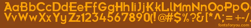 Lisätietoja FuturamaBoldFont-fontista FuturamaBoldFont-fontti – oranssit fontit ruskealla taustalla