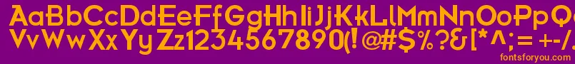 FuturamaBoldFont Font – Orange Fonts on Purple Background