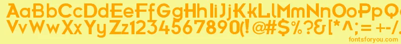 En savoir plus sur la police FuturamaBoldFont Police FuturamaBoldFont – polices orange sur fond jaune
