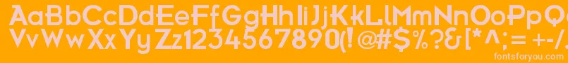 FuturamaBoldFont Font – Pink Fonts on Orange Background